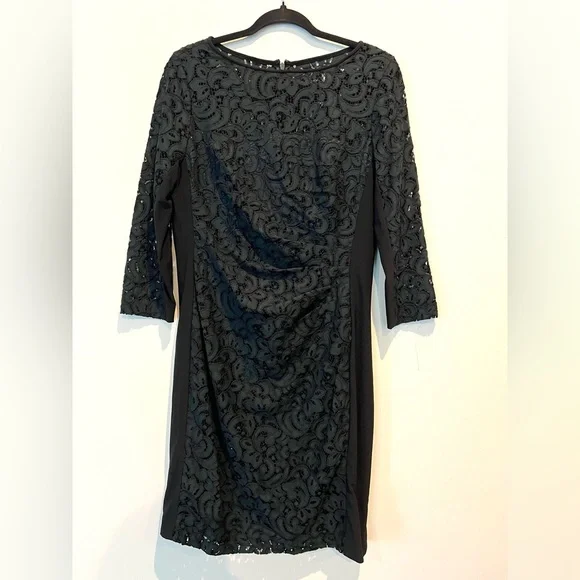 chinese dress ladies Ralph Lauren Green Lace With Slip Dress sz 4